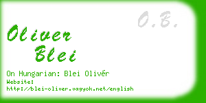 oliver blei business card
